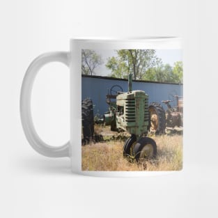 Three tractors. Mug